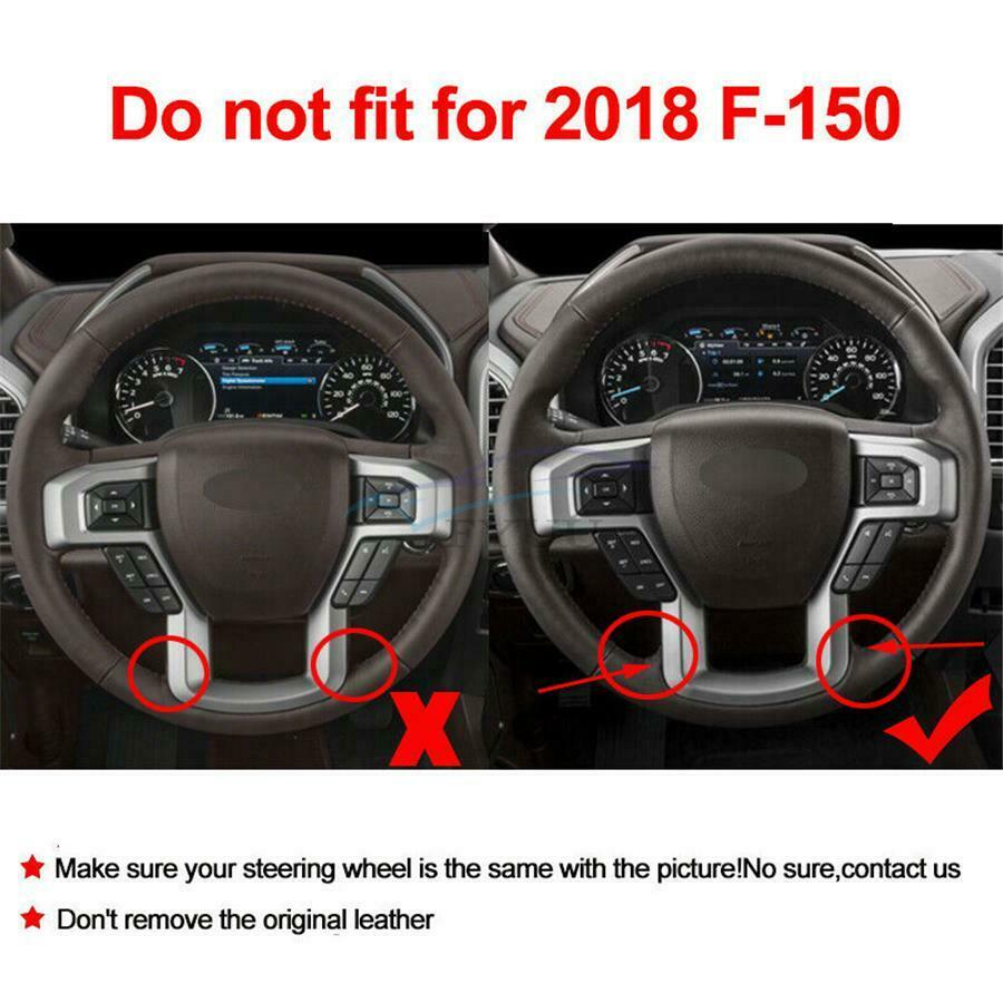Car Steering Wheel Cover For Ford F-150 F150 King Ranch Lariat Platinum XL XLT