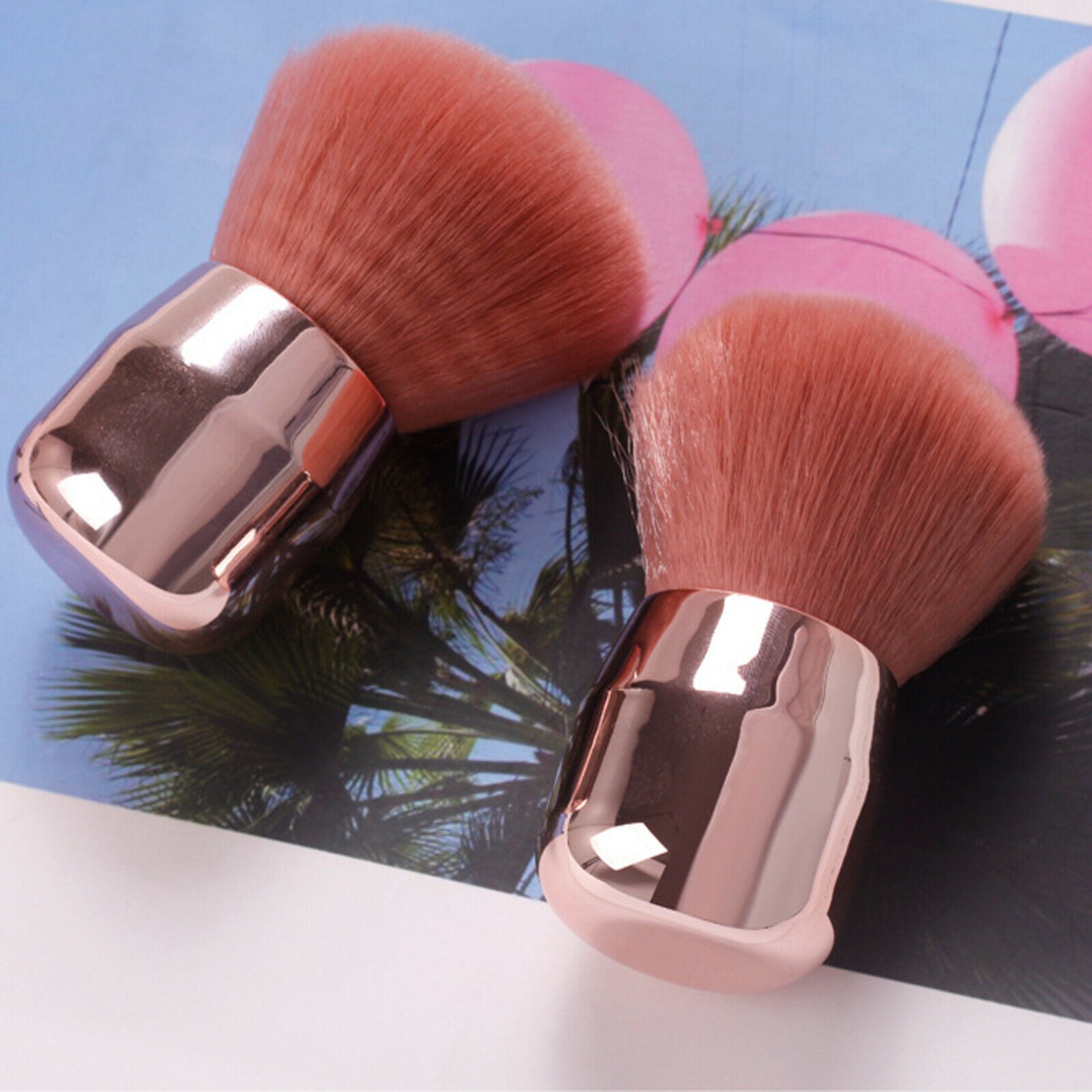 2 x Nail Art Dust Gel Remover Powder Brushes Cleaner Makeup Manicure Tool Soft