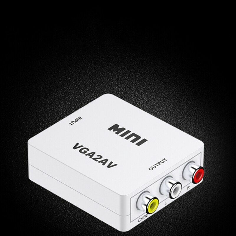 Mini VGA to AV Video Converter VGA to RCA PC to TV Vga to Av for AV Interface D7
