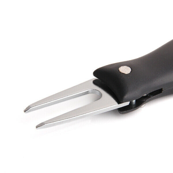 Golf Green Divot Repair Switchblade Tool w/ Ball Marker