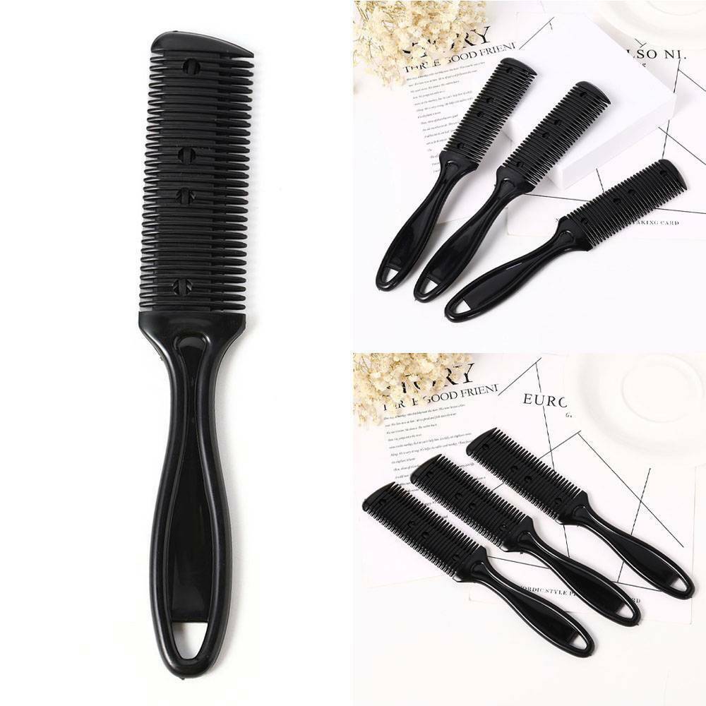 3pcs Hair Thinning Cutting Trimmer Razor Comb With Blades Hair Cutter Comb DIY @