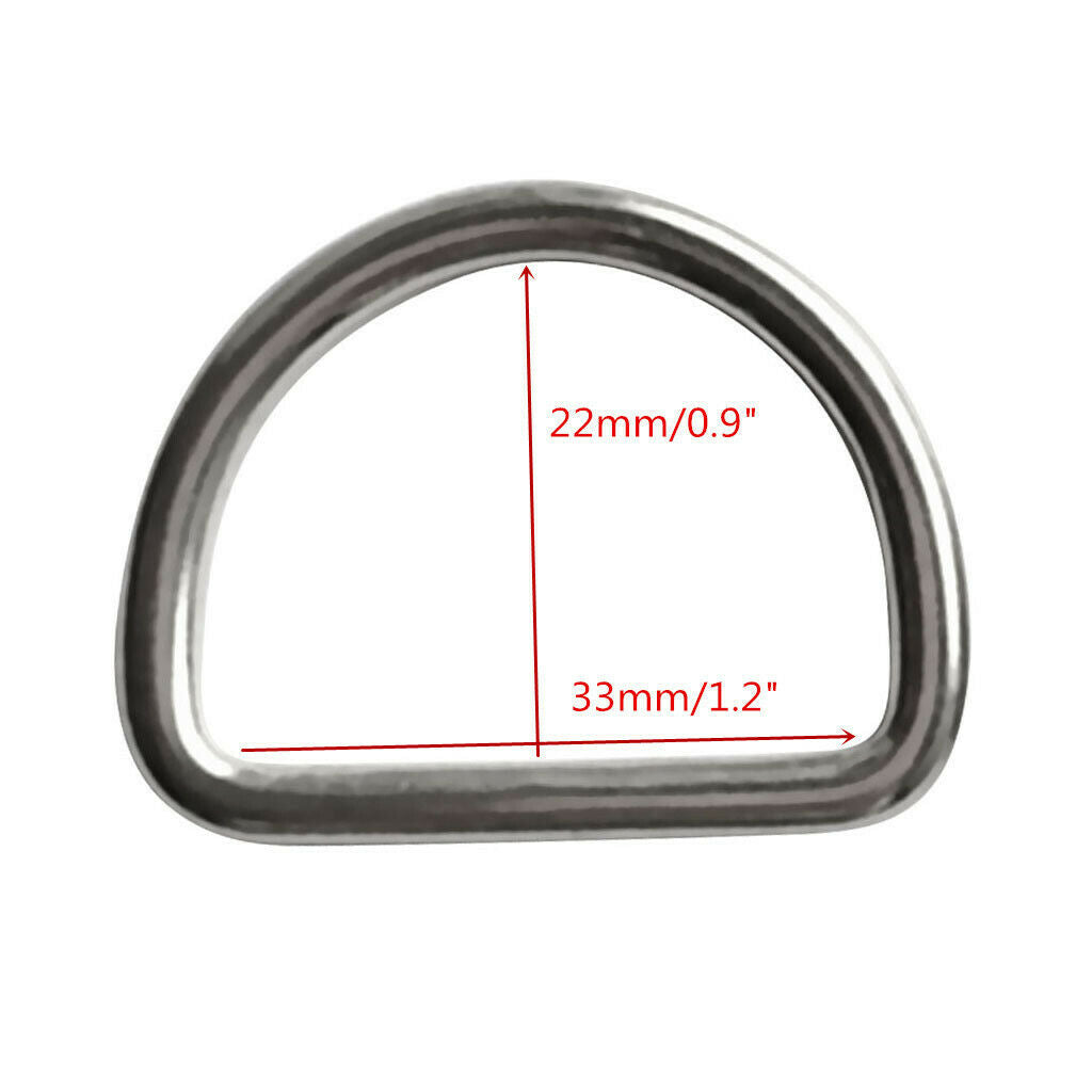 4Pc Scuba Choice Diving30mm Stainless Steel D-Ring Buckle Attachment Bridles
