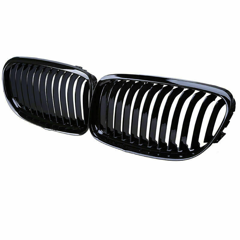For BMW E90 328i xDrive Sedan 2008-2011 Glossy Black Kidney Front Bumper Grilles