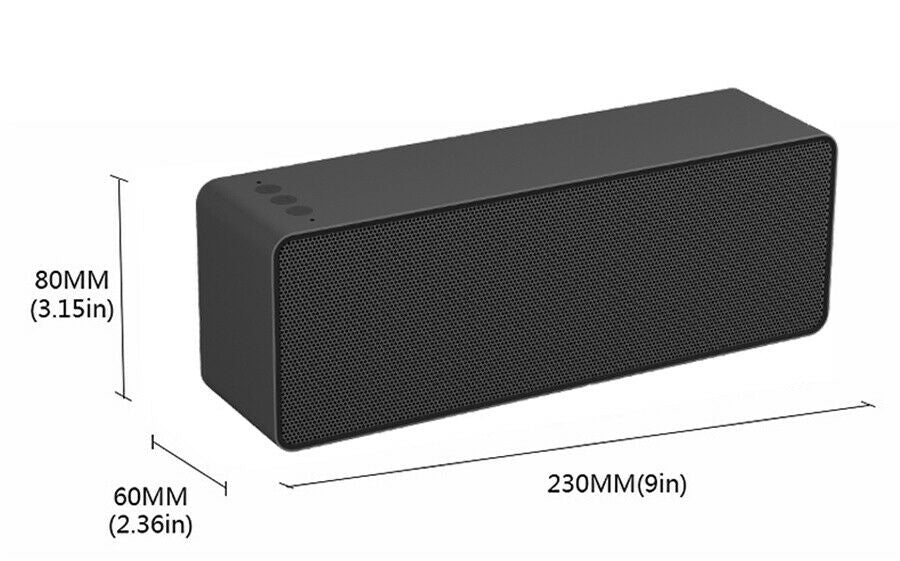 Bluetooth Wireless Speaker w/ Battery Hands-Free Call AUX Play Double Speakers