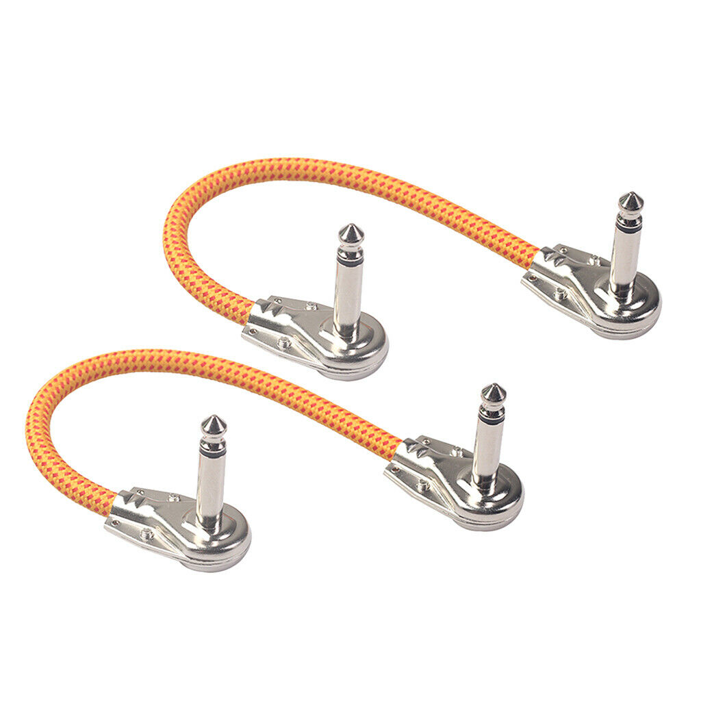 2 Pieces 6.35MM Male To Male Guitar Audio Connector Adapter Accessory