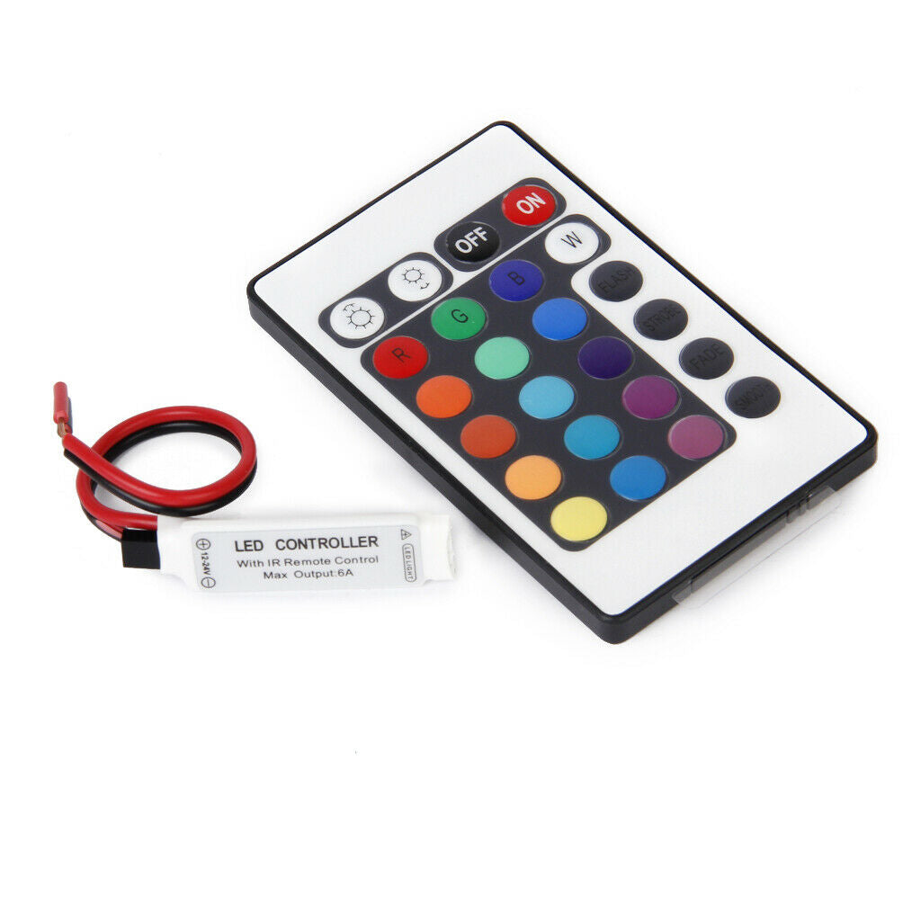 Thin IR Remote Control With 24 Keys For LED Strips SMD 3528 5050 RGB