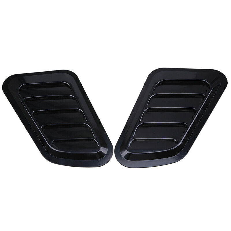 Universal Pair Black Air Flow Intake Bonnet Decorative Vent Hood