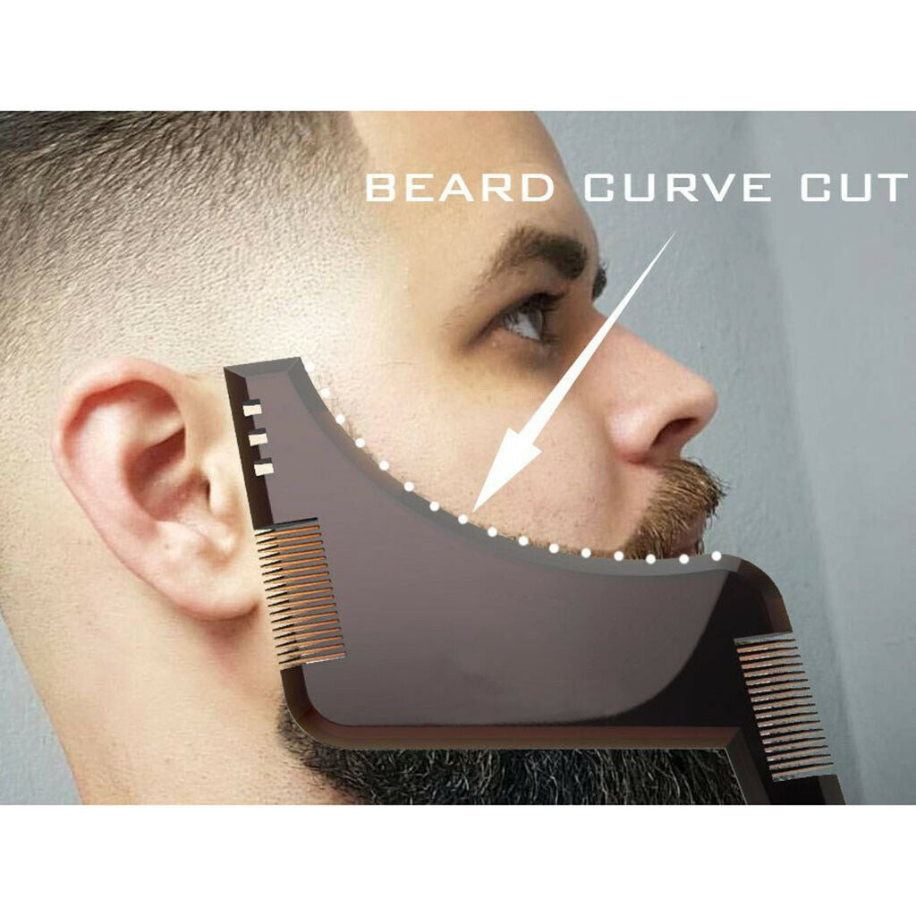 3 Pack Beard Shaping Tool Template Shaper Comb Facial Hair Care for Men