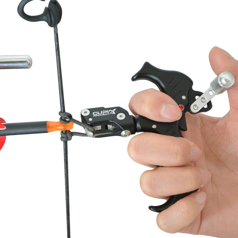 Bow Release Aids 3 or 4 Finger Thumb Trigger Automatic Archery Target Shooting