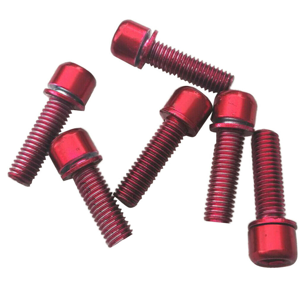 24Pcs MTB Bicycle M5x18 Handlebar Stem Rear Rack Hex Socket Screw Bolt