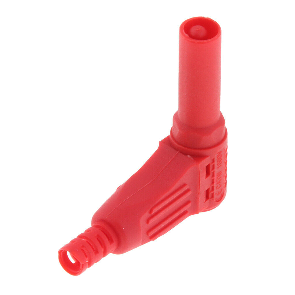 Safety 4mm Banana Plug Male Probe Adapter Copper 90 Degree for Multimeter Pen