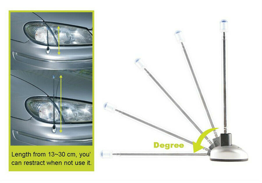 Aluminum Car Antenna Vehicle Elasticity Bumper Corner Pole Safety Position Pole