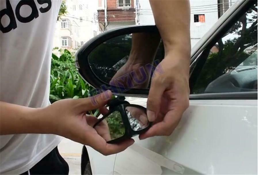 Car Left Side Convex Mirror & Blind Spot Mirror Wide Angle Mirror 360 Rotation