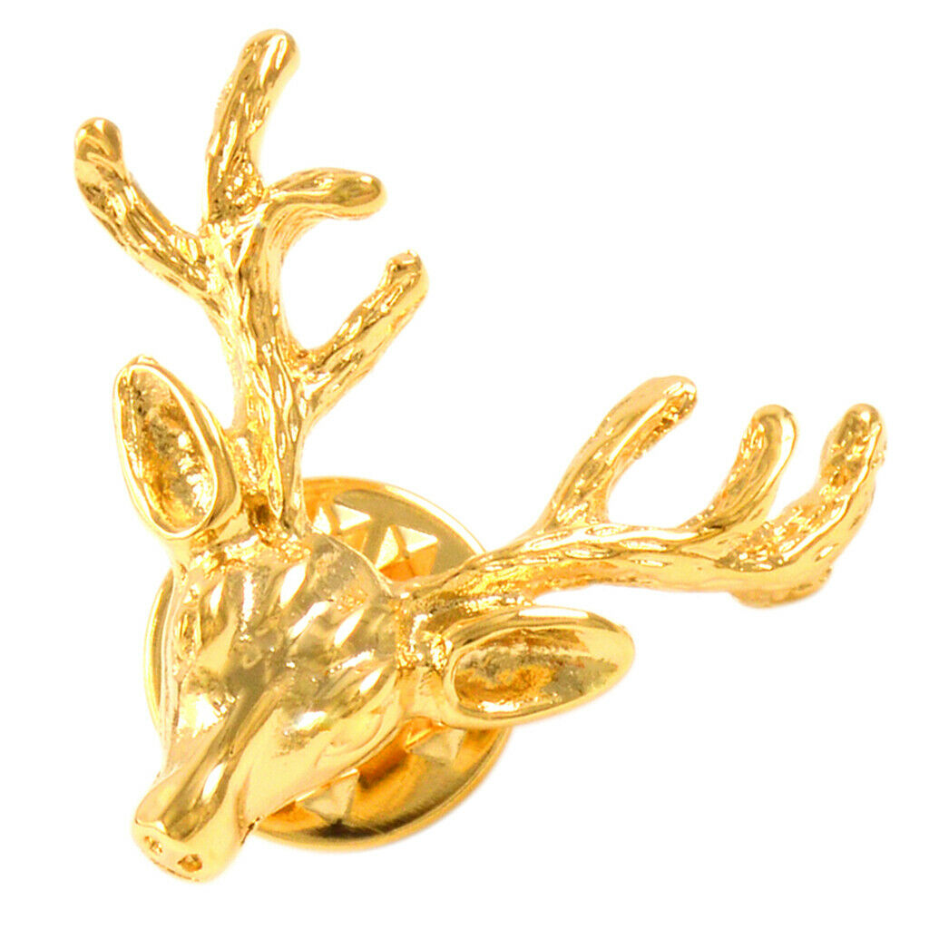Christmas Elk Deer Brooch Collar Lapel Pin Badge Men Women Festival
