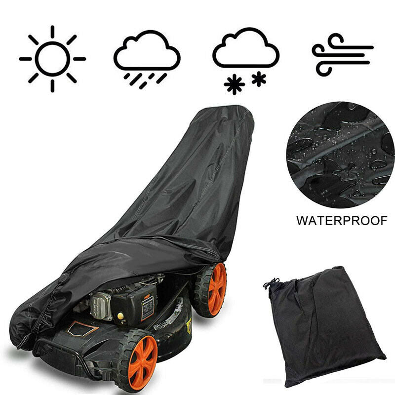 Lawnmower Cover Waterproof Lawn Mower Walk Behind Storage Dustproof 210D Oxford