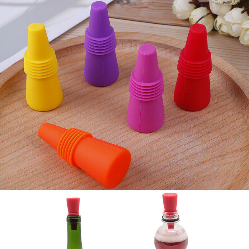Wine Stopper Cork Bottle Plug Silicone Sealed Bottle Stopper Bar Accessor.l8