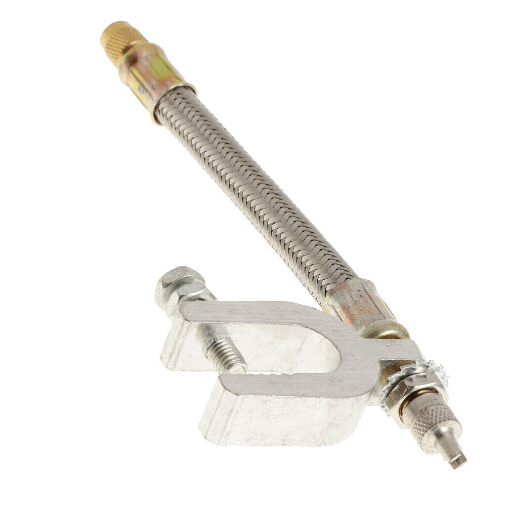 MagiDeal stainless steel tire valve extension adapter with aluminum clamp