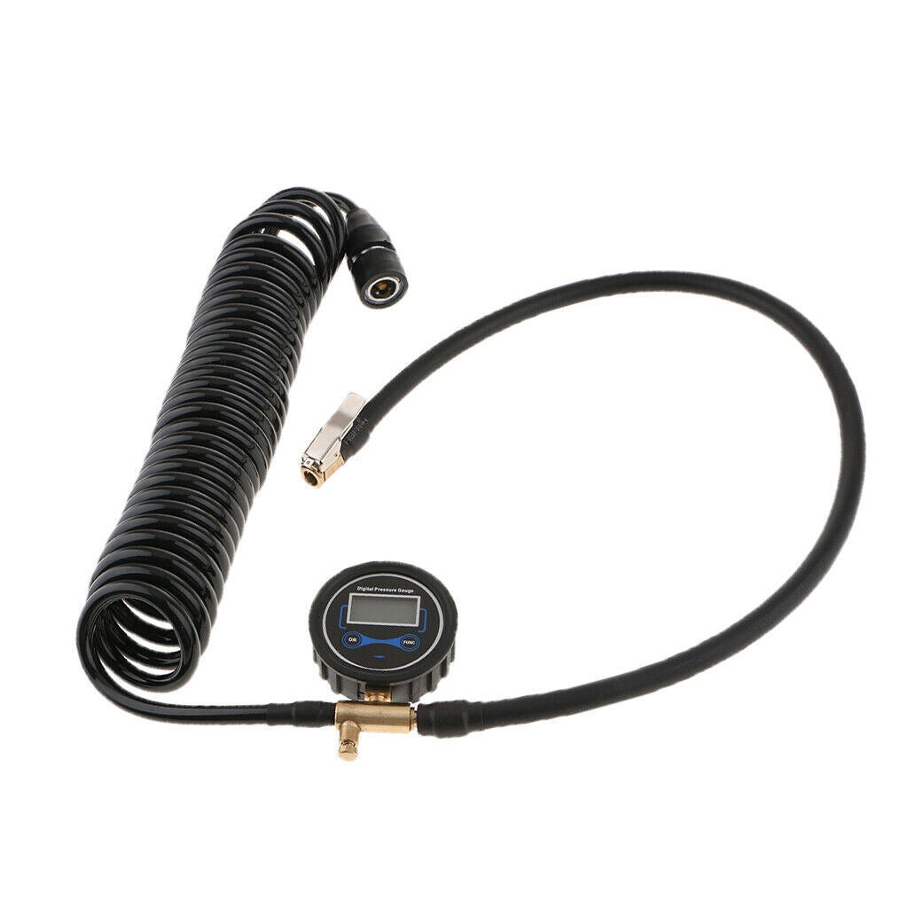Universal Car Motorcycle Wheel Tire Pressure Inflator Tester Gauge with Pipe