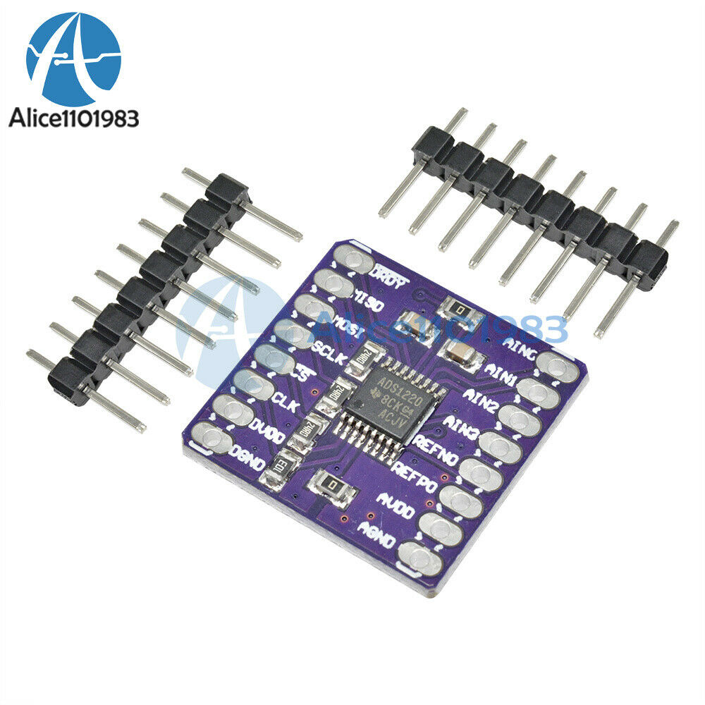 ADS1220 Low-power 24-bit Analog to Digital Converter ADC SPI I2C/IIC For Arduino