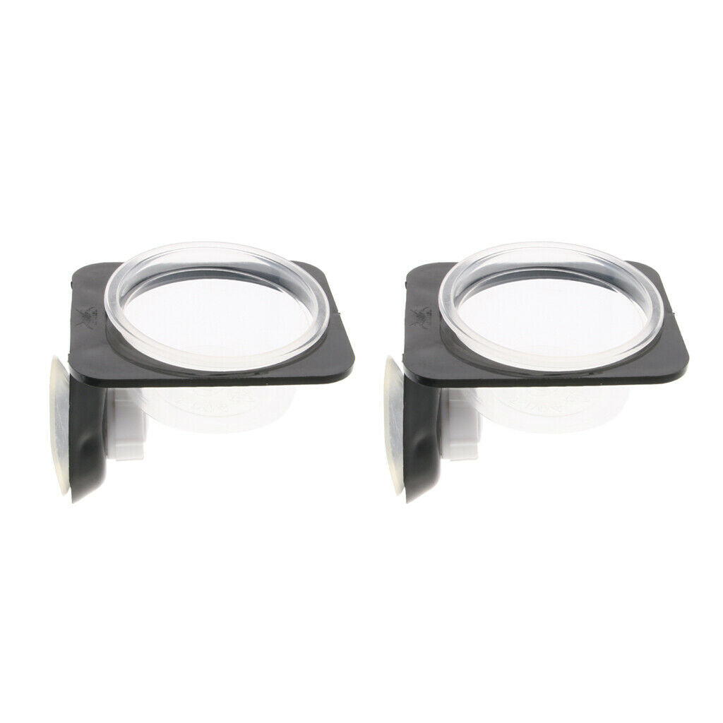 2 Pieces Reptile  Gecko Suction Cup Feeder Food Bowl Anti Escape