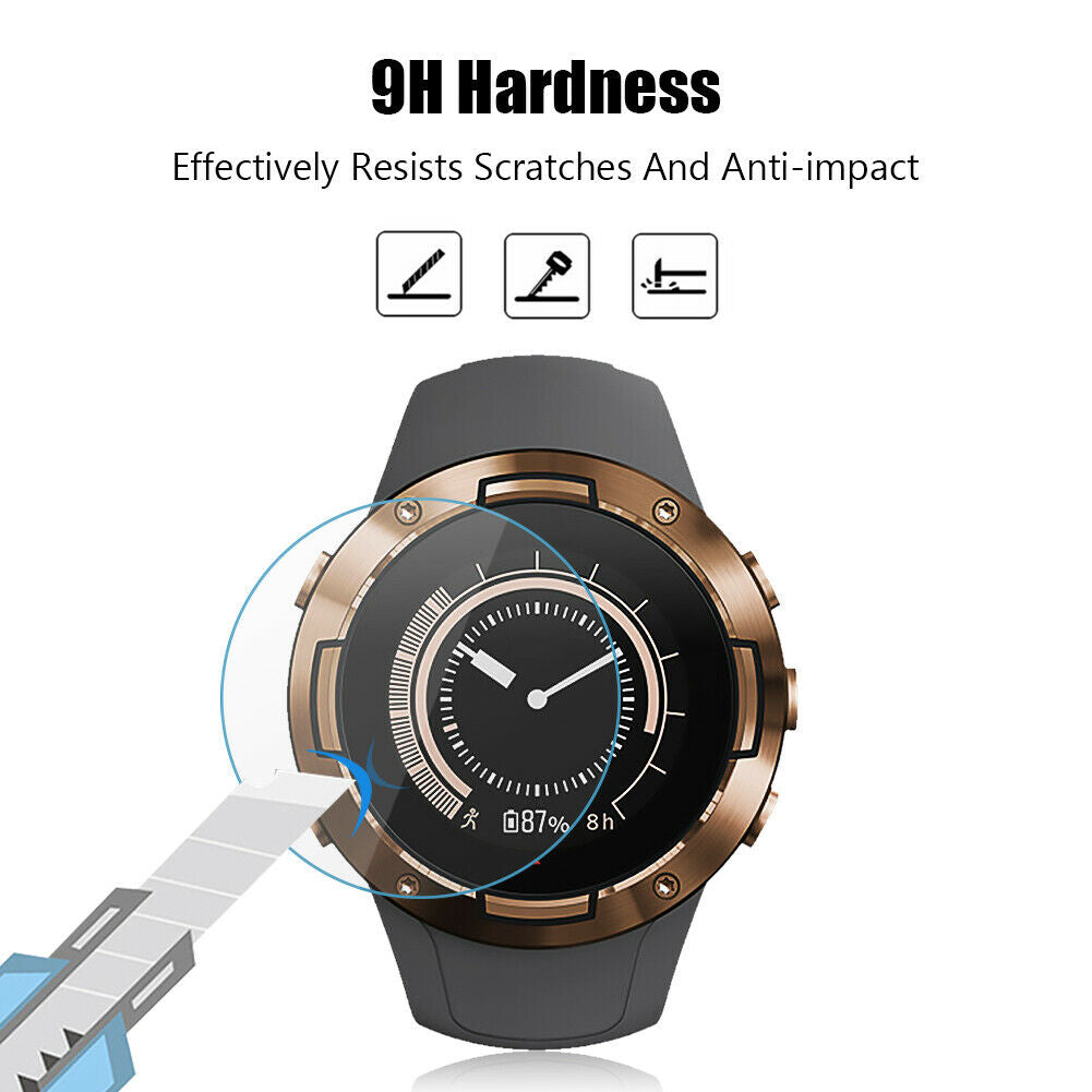 2pcs Tempered Glass Screen Protector for Suunto 5 9H Watch Protective Film @