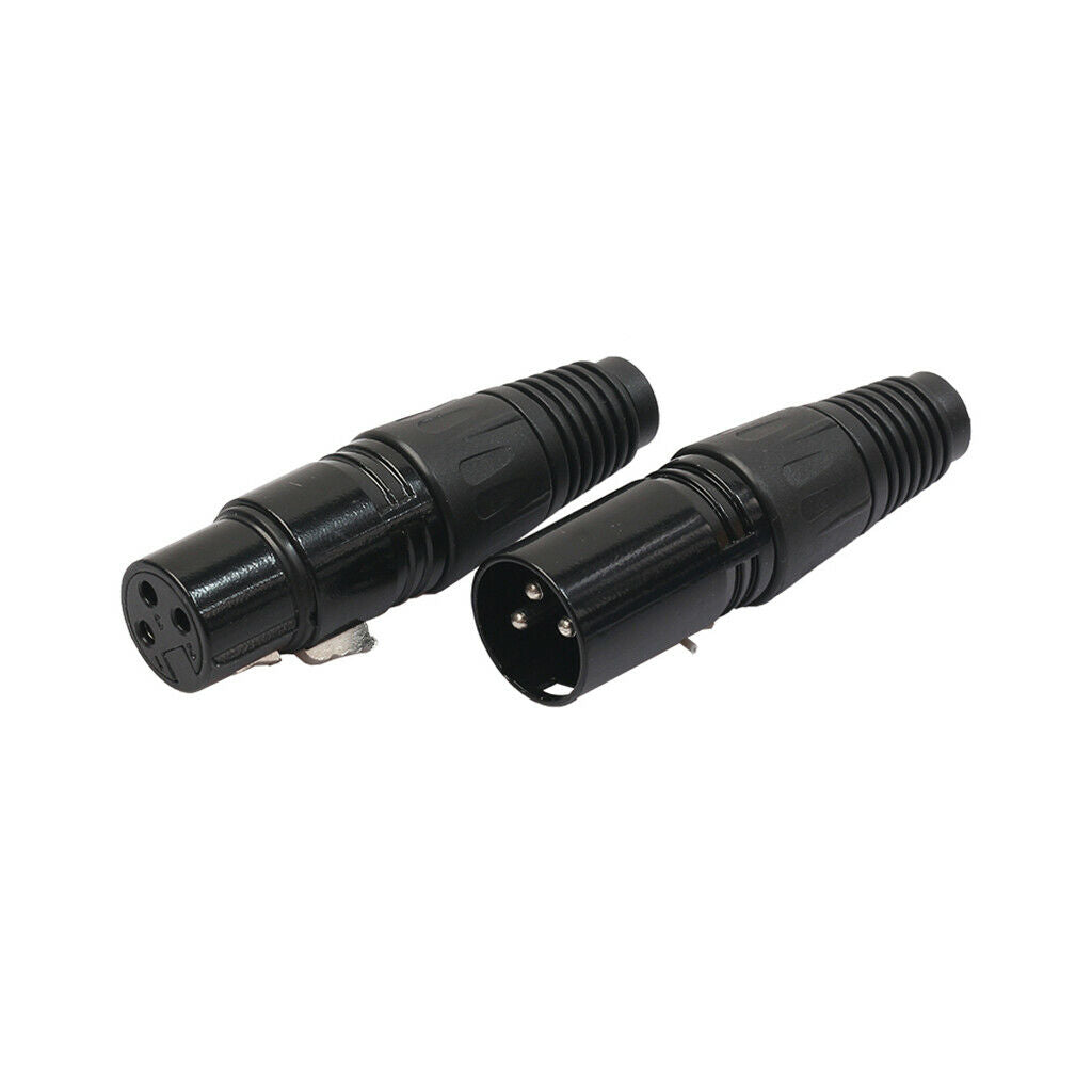 10Pairs 3 Pin XLR Solder Type Connector Male + Female Plug Mic Audio Socket