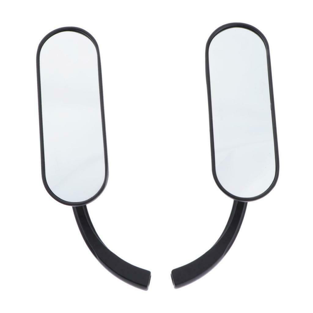 8mm/10mm Motorcycle Rectangular Handlebar Rearview Mirrors for Cruiser Chopper