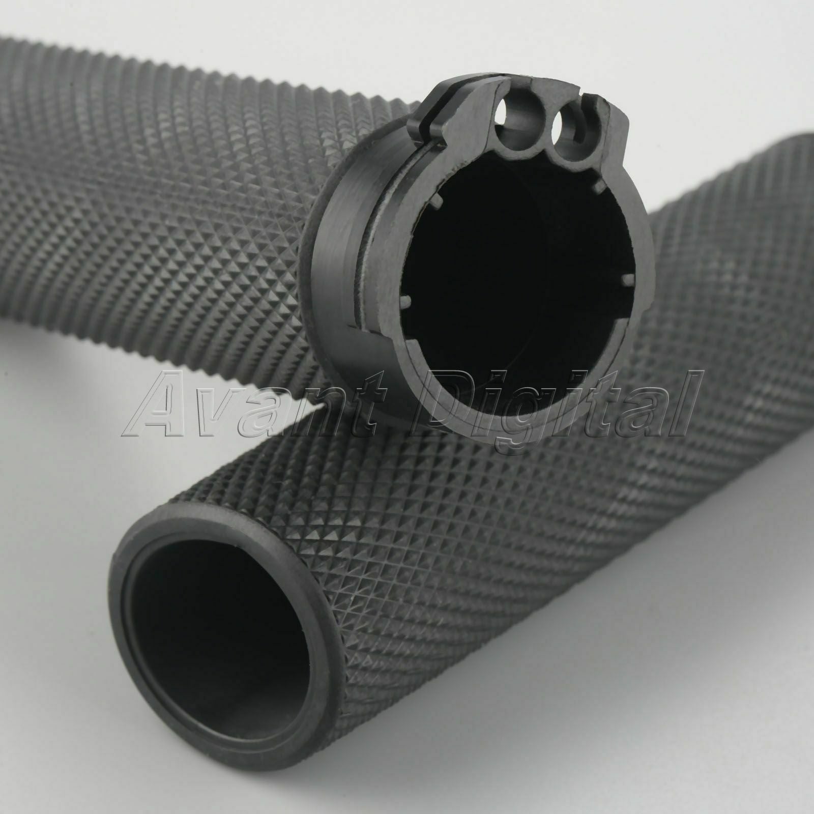 2x 1" Motorcycle Handlebar Aluminum Rubber Hand Grips Fit For 883 1200X 48 Black