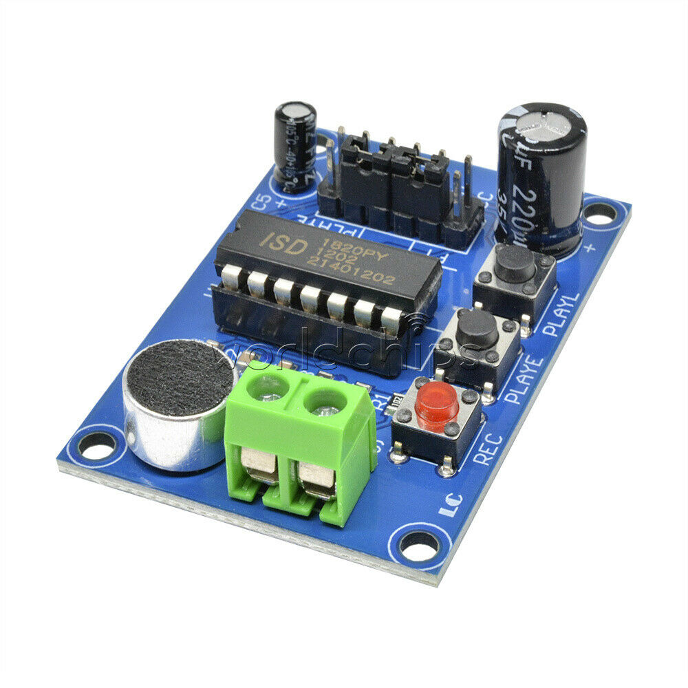 Voice Sound Board Recording ISD1820 Recorder Playback Module On-board Microphone
