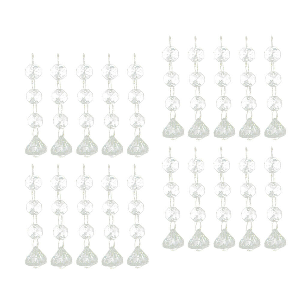20PCS Christmas Drops Diamond Festival Party Xmas Tree Hanging Decor Pendant