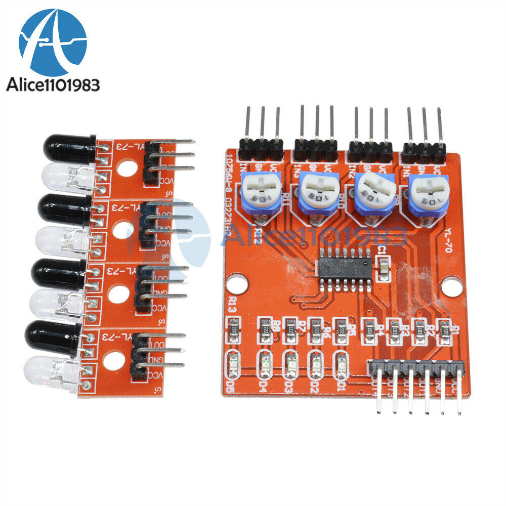 4-Channel Four Infrared Detector Tracked Photoelectricity Sensor For Smart Car
