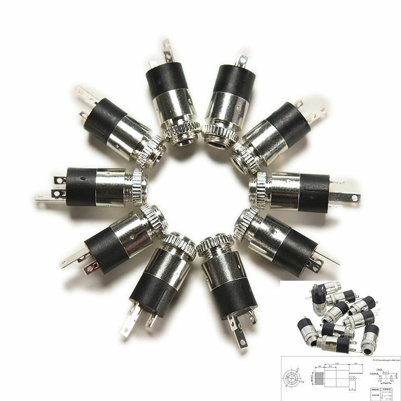 10Pcs PJ-392 3 Pin 3.5mm Stereo Headphone Audio Video Jack Socket Pl.l8