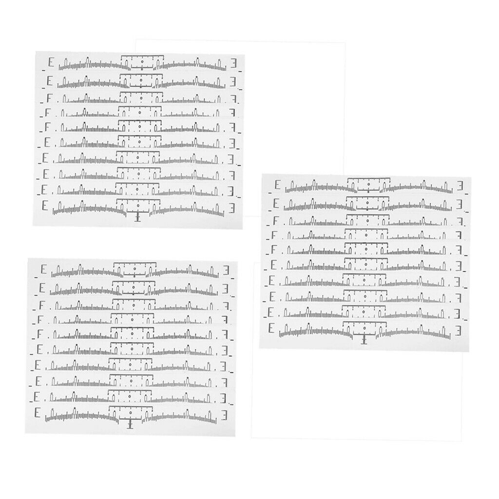 30pcs Disposable Microblading Eyebrow Measure Ruler Stickers Tattoo Makeup
