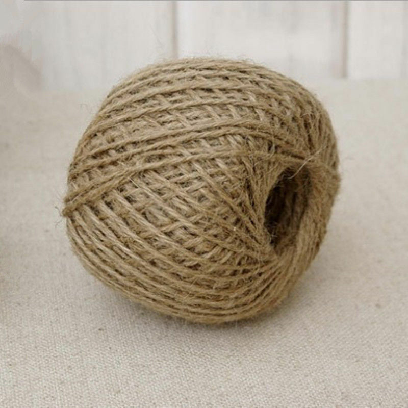 Hot 30M Natural Brown Jute Hessian Burlap Twine Sisal Rustic String Cord .l8