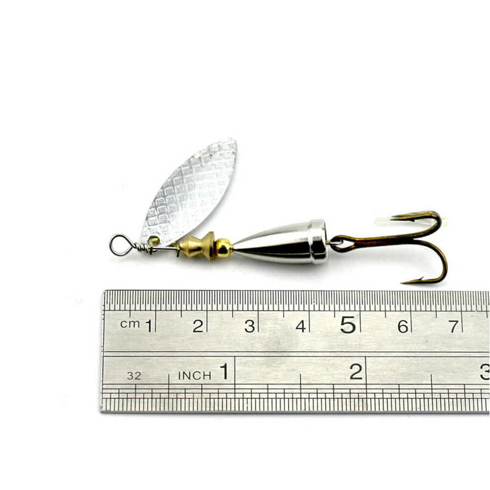 1 Pcs Metal Fishing Bait Metal Spinner Shine Lures with Hook Fishing Gear.l8