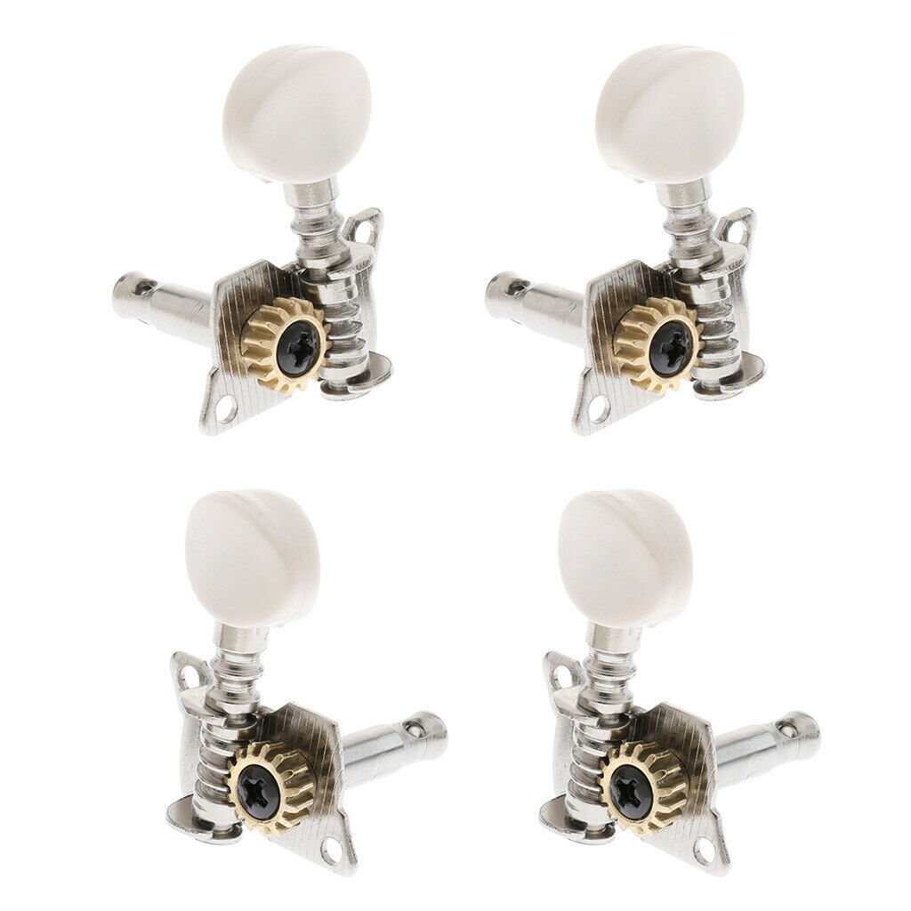 Exquisite 4x Metal Ukulele Hawaiian Guitar Tuning Pegs Key Open Gear