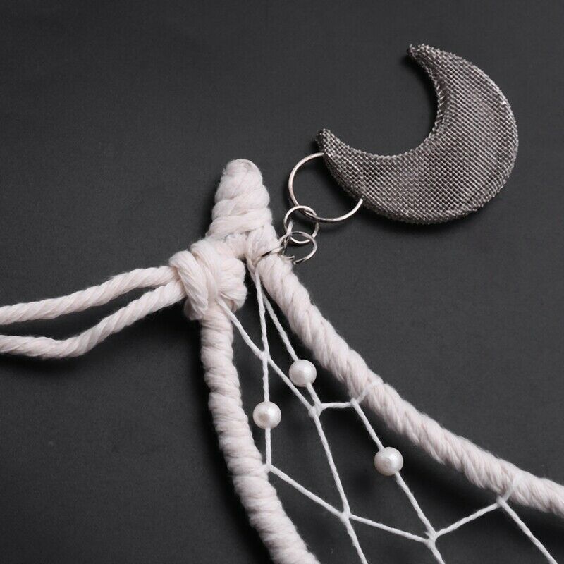 Bohemian Chic Macrame Wall Hanging Tapestry Moon Dreamcatcher Wall Decor Boho I4