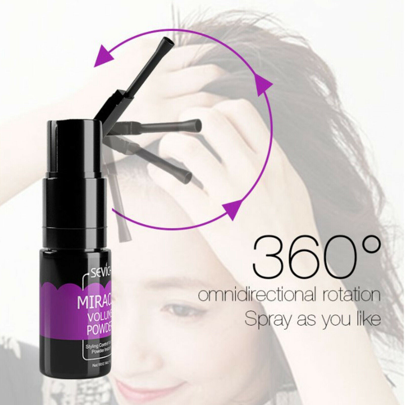4g Matte Volume Up Volumizing Hair Powder with Adjustable Control