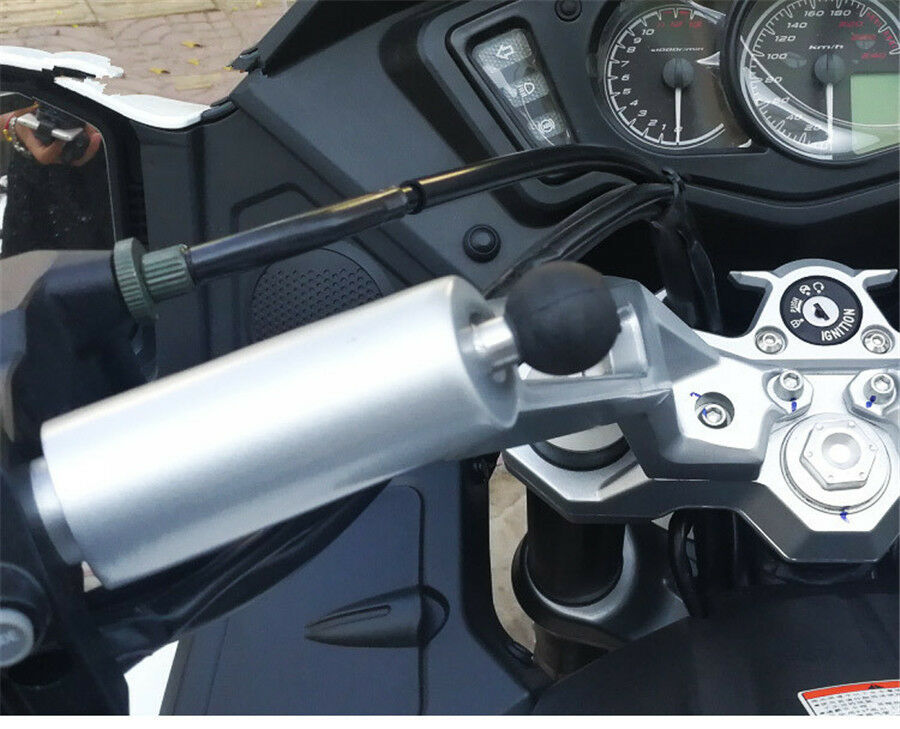 Motorcycle Handlebar Clamp Base with M8 Screws 1" Rubber ball Dampen Vibration