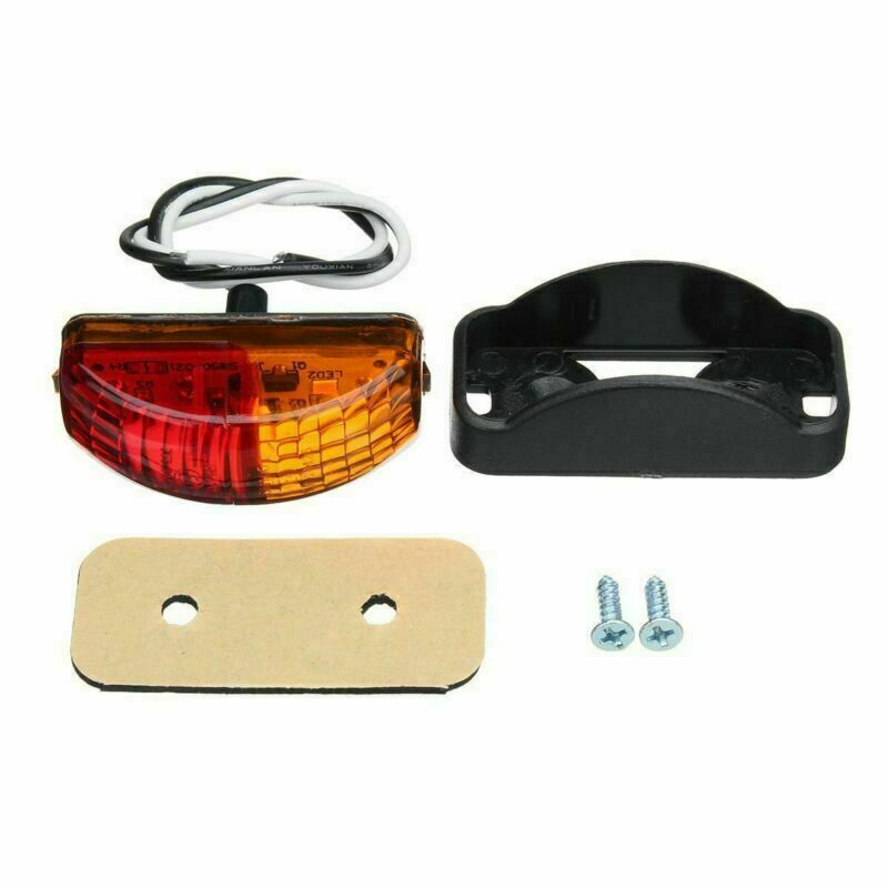 10X Red/Amber LED Side Marker Lights Lamp Trailer Truck Lorry Caravan Van 12-24V