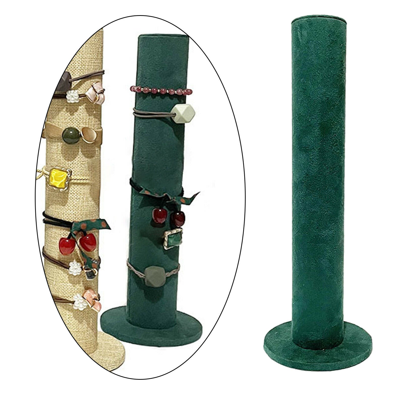 Velvet Jewelry Bracelet Display Rack Bar Hair Band Holder Tower Organizers