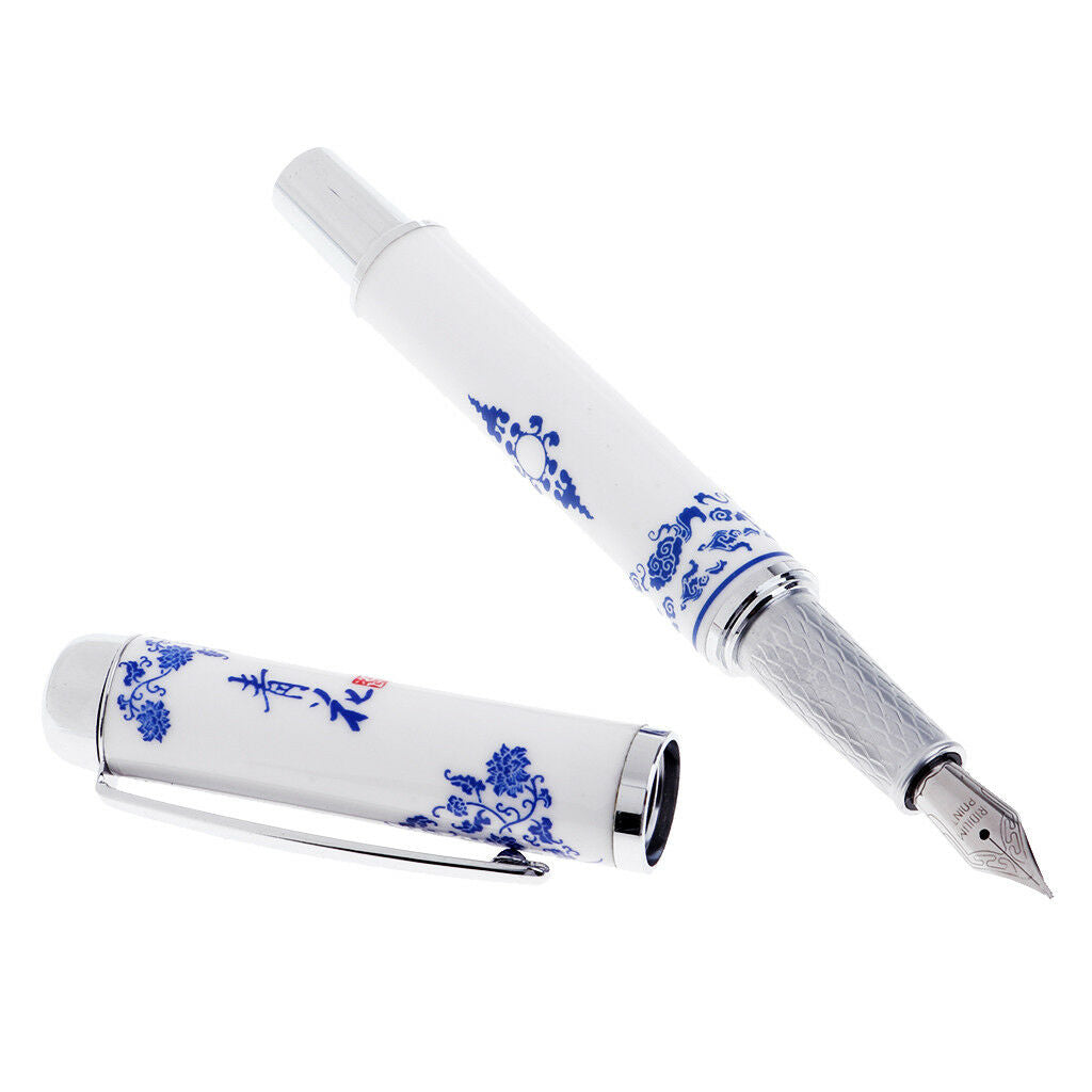 0.5mm Nib Blue and White Porcelain Fountain Pen Gift Writing Tool/Ink Pens