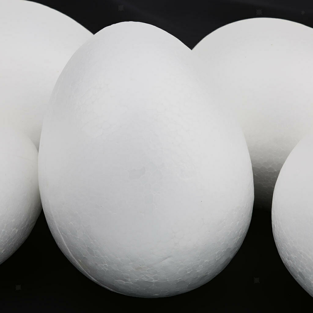 5 lot White Decorate Foam Egg Easter Craft Festive Decor Modelling Craft