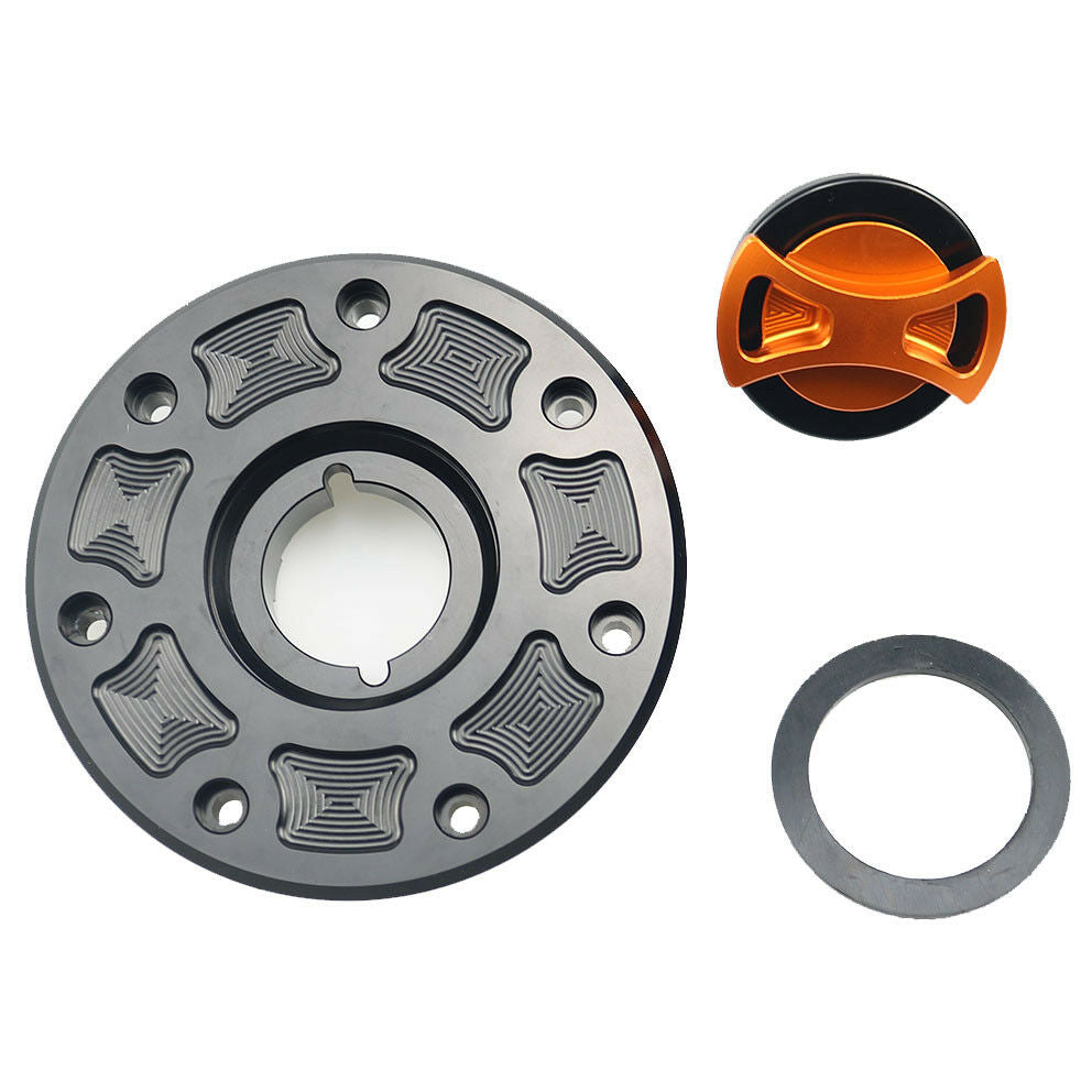 Orange CNC Bow-tie Gas Fuel Tank Cap Cover For Kawasaki ZX11 ZXR400 Ninja ZX ZZR