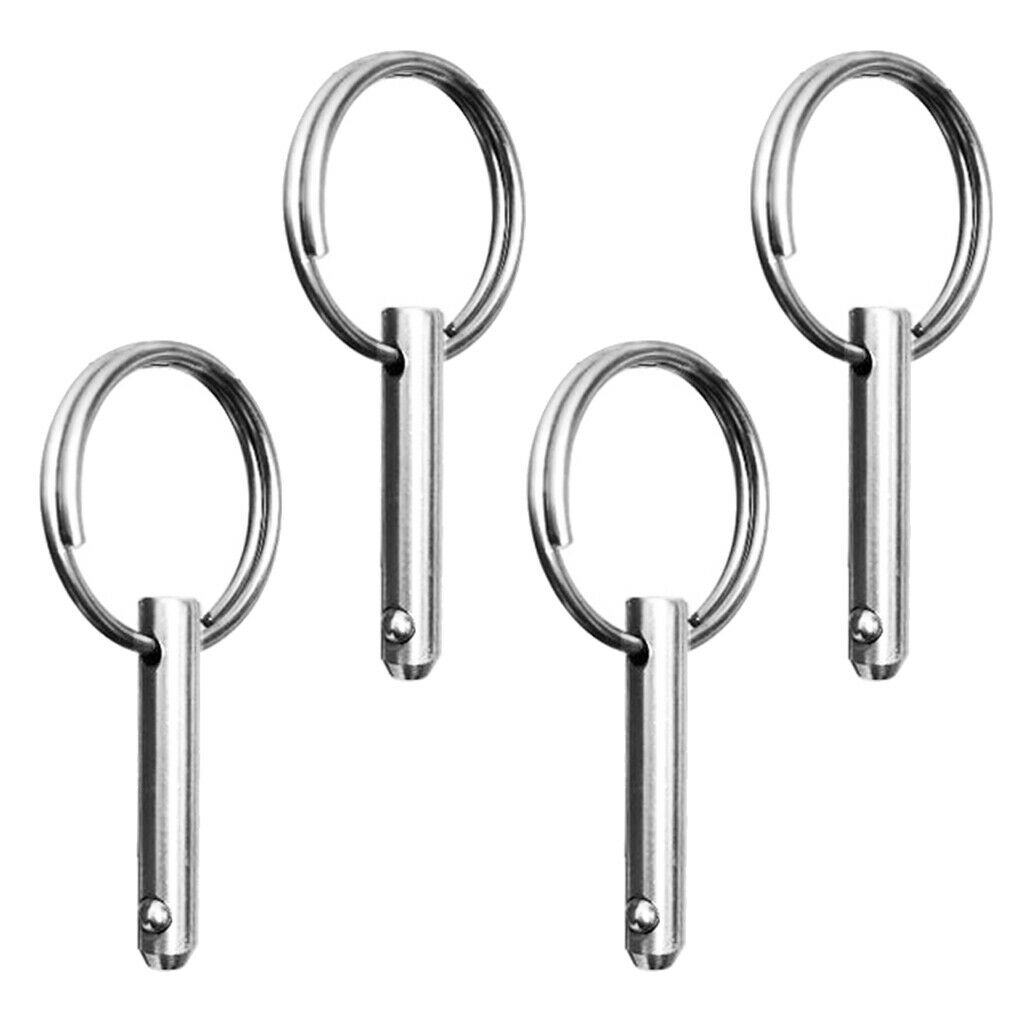 4pcs Bimini Top Boat Deck Hinge Quick Release Pin Marine 316 Stainless Steel