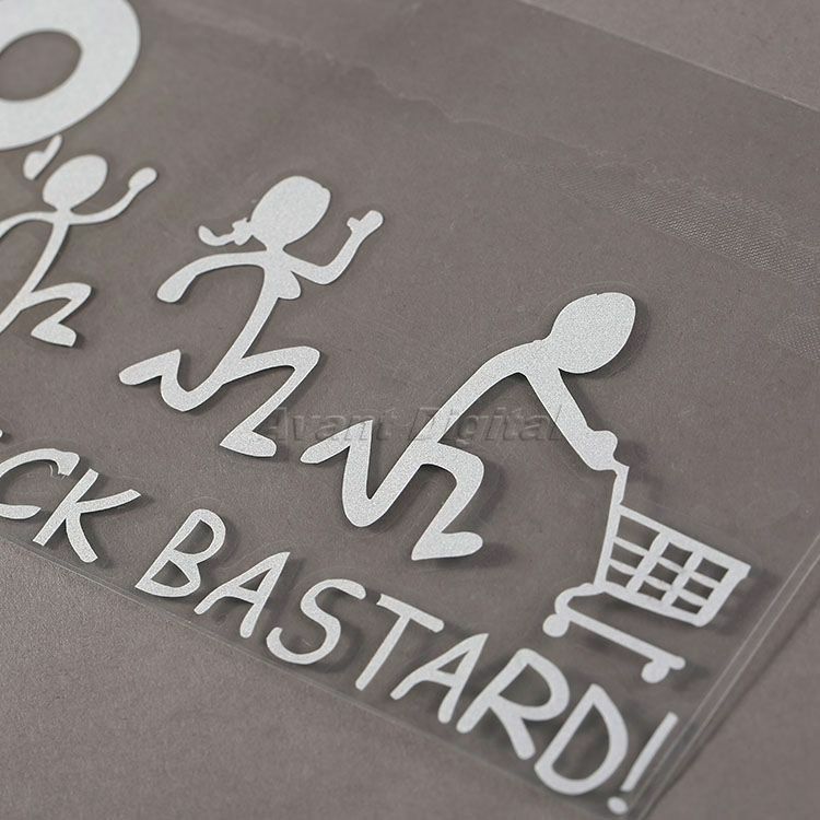 Run You Stick Bastards Safety Warning JDM Car Decals Window Stickers Funny Decor