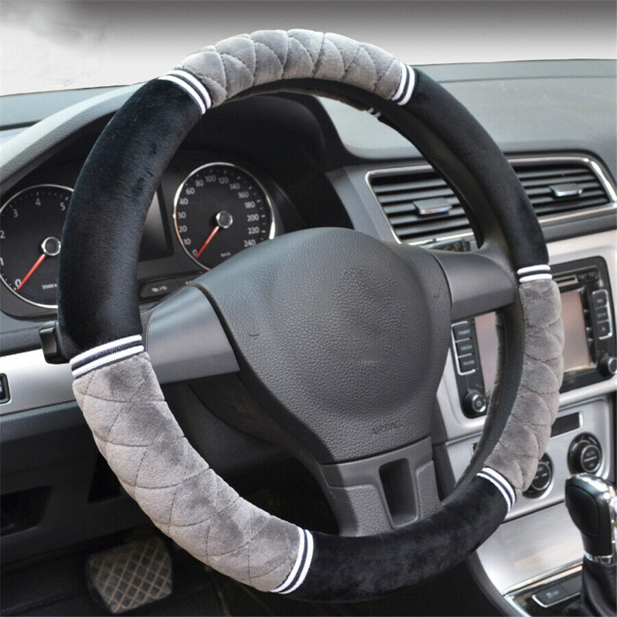 Soft Short Plush Steering Wheel Cover 38cm Universal Car Truck Pickup Antiskid