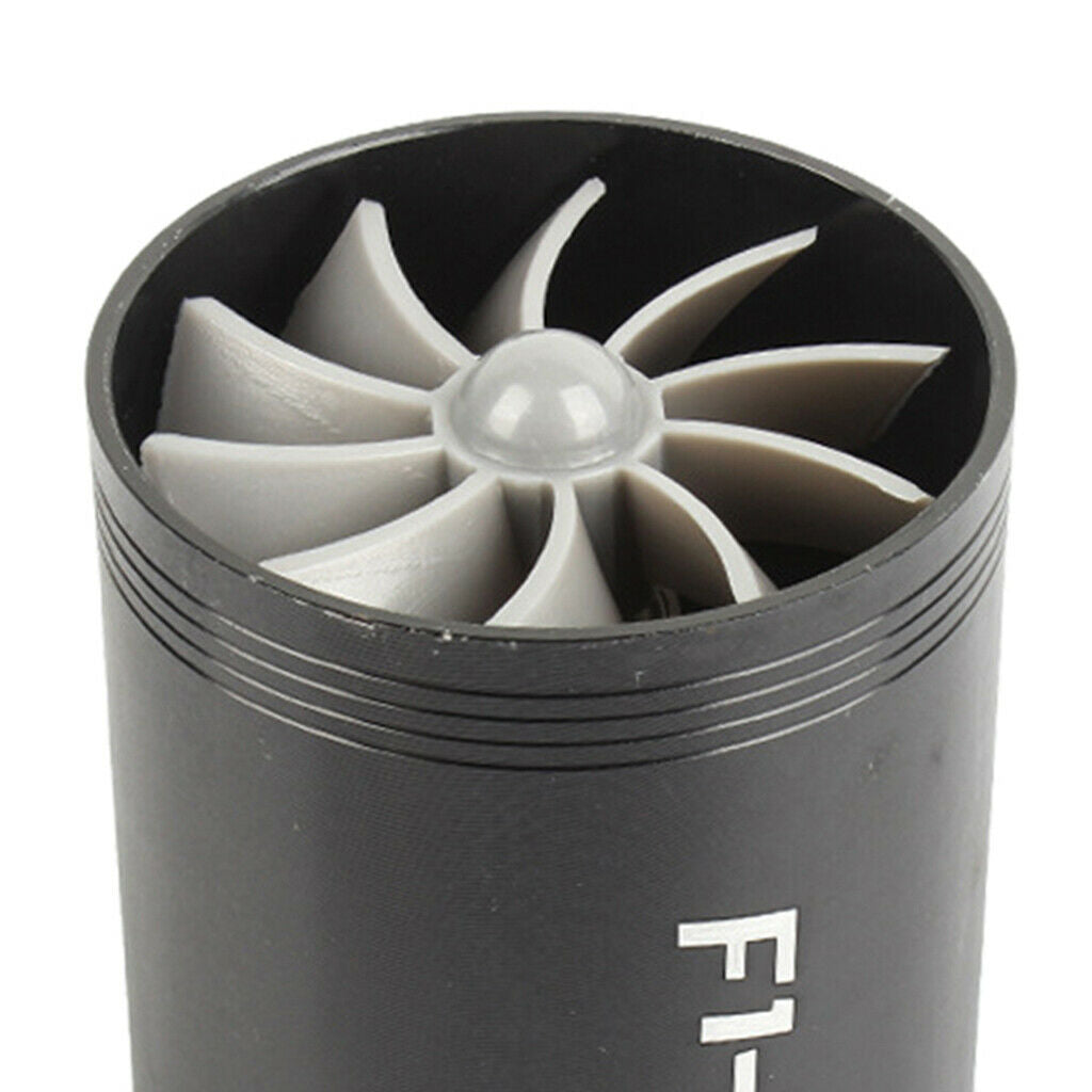 Turbo Charger Double Fan Turbine Turbo 2.5-2.9inch Easy installation Black