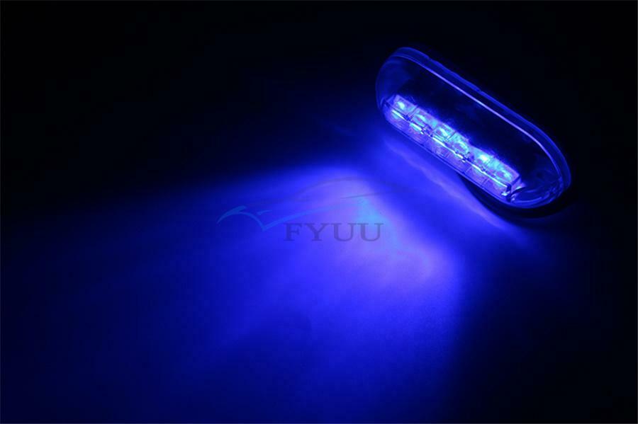 1 Piece 6 LED 12V 3W Blue Underwater Usage Fishing Lamp Boat Electrical Parts