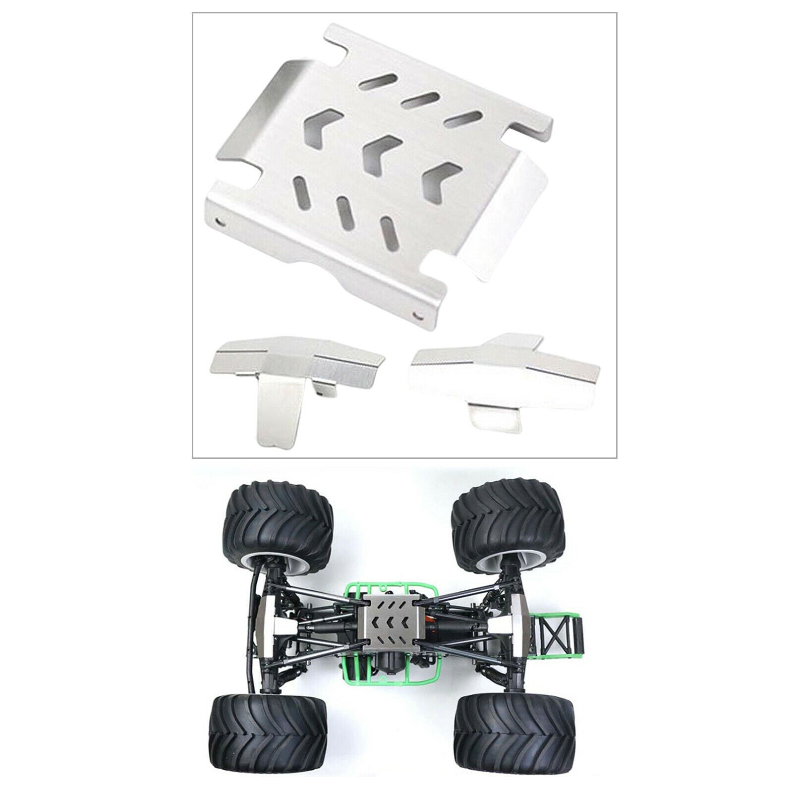 Upgrade Stainless Steel Chassis Armor for LOSI LMT 4WD Axle Monster Truck